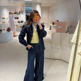 Camisa Denim com Folhos | TWINSET