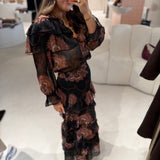 Conjunto Saia e Blusa de Folhos Bohemia | VIOLETA