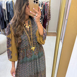 Vestido Midi com Padrão Colorido Barley | ba&sh