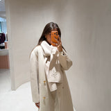 Casaco em Fazenda de Lã com Cachecol Bege | Liu Jo