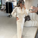 Camisa ecru TWINSET em seda
