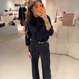 Calça Palazzo Azul Marinho | Liu Jo