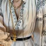 Vestido boho chic em bege