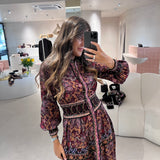 Vestido Longo Camiseiro em Tricot e Jacquard | Cecilia Prado
