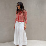 Casaco de malha vermelho em tweed Liu Jo