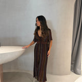 Vestido Nata Castanho em Crochet | CECILIA PRADO