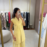 Calça Pantalonne Jhonny em Amarelo | Semicouture