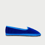 Alpercata Slipper Electra  em veludo azul