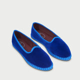 Alpercata Slipper Electra  em veludo azul