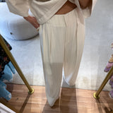 Calça Palazzo em branco com risca de giz | LIU JO