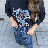 Sweatshirt Azul Marinho com Print | Scotch & Soda