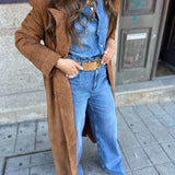 Trench Coat em Pele Camel Maina | ba&sh