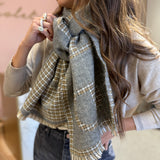 Estola Jacquard com Padrão de Xadrez | TWINSET