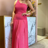 Vestido comprido NENETTE de ombro descoberto