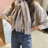 Estola com Logotipo em Relevo Bege | Liu Jo