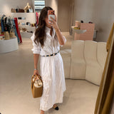 Saia Midi Branca com Bordado | LIU JO