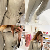 Blazer com cinto By Malene Birger
