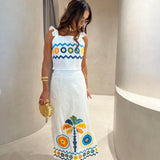 Conjunto Triana com bordados coloridos