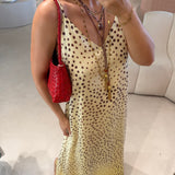 Vestido Midi de Alças Fluido com Padrão  | OTTOD’AME
