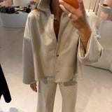 Set de Calça e Jaqueta em Bege | Liviana Conti