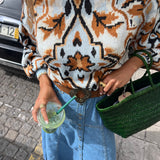 Camisola de malha com padrão floral Farm rio