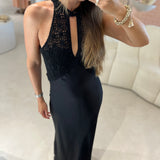 Vestido acetinado TWINSET com abertura nas costas