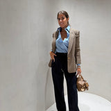 Blazer de Xadrez em Mistura de Lã | TWINSET