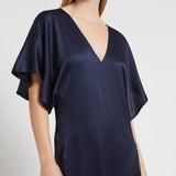 Vestido midi Ottod'ame acetinado azul