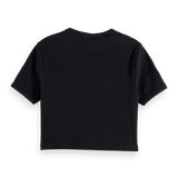 T‑shirt Curta Preta Slim Fit em Algodão | Scotch & Soda