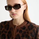Cardigan Curto em Animal Print Castanho | Scotch & Soda