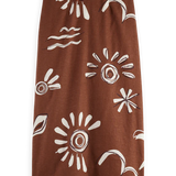 Saia Scotch & Soda castanha com estampado