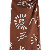 Saia Scotch & Soda castanha com estampado