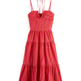 Vestido midi Scotch & Soda com estampado colorido