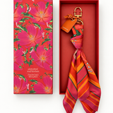 Porta-Chaves Lenço Quadrado Vermelho com Estampado Floral | FARM RIO