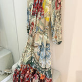 Vestido Lunar Boho Multicolor Maxi de Manga Comprida | FARM RIO