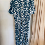 Vestido midi SCOTCH & SODA padrão tie-dye azul