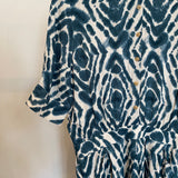 Vestido midi SCOTCH & SODA padrão tie-dye azul