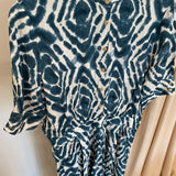 Vestido midi SCOTCH & SODA padrão tie-dye azul