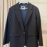 Blazer OTTOD'AME Azul Marinho com Riscas Brancas