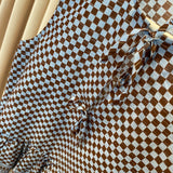 Blusa SCOTCH&SODA Xadrez Azul e Castanho