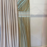Vestido Longo NENETTE Azul e Dourado