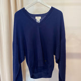 Camisola OTTOD'AME em Lã Merino Azul Marinho