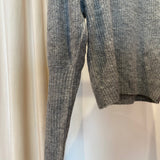 Camisola de Malha Cinzenta com Gola