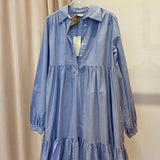 Vestido curto de manga comprida