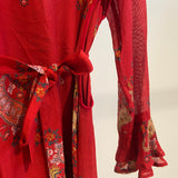 Vestido comprido com cinto