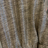 Vestido comprido com fibra metálica