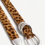 Cinto Xiomara em Pelo de Bezerro com Estampado Animal | SEMICOUTURE