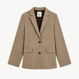 Blazer Aria Xadrez Discreto em Lã | SEMICOUTURE