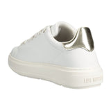 Ténis LOVE MOSCHINO em branco e dourado