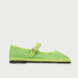 Alpercata Mary Jane Justina em linho verde